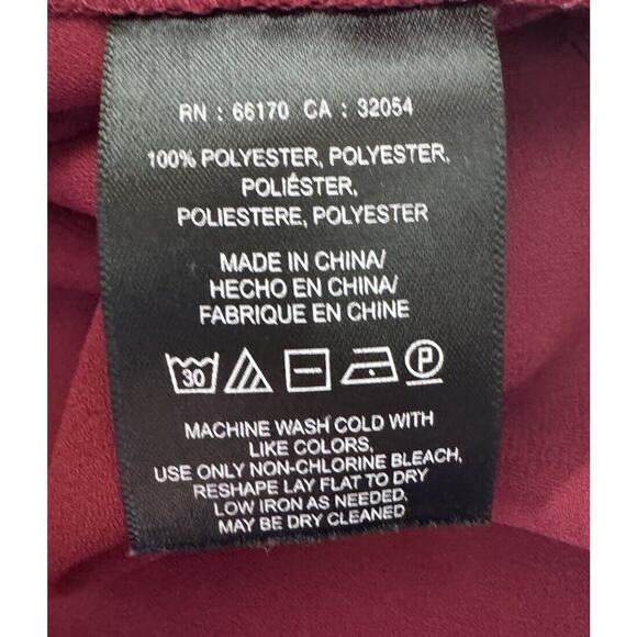 Anthropologie Maeve Womens Teni Burgundy Red Top Laser Cut Out Blouse, Size 16 - Picture 8 of 9